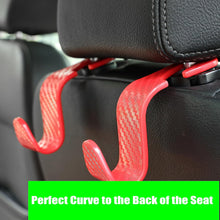 Amooca Car Seat Headrest Hook 4 Pack Hanger Storage Organizer Universal for Handbag Purse Coat fit Universal Vehicle Car Black S Type