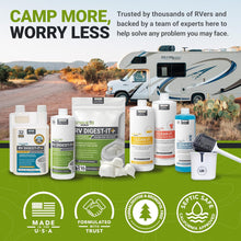 Unique RV Digest-It+ Extra-Strength Ultra-Concentrate - 32 RV Toilet Treatments - Eliminates Smells and Liquifies Waste (32 oz)