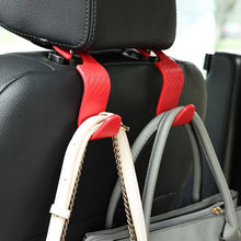 Amooca Car Seat Headrest Hook 4 Pack Hanger Storage Organizer Universal for Handbag Purse Coat fit Universal Vehicle Car Black S Type