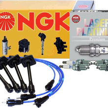 NGK Wire & 4 Laser Platinum Spark Plugs Kit for Toyota Camry RAV4 Solara L4