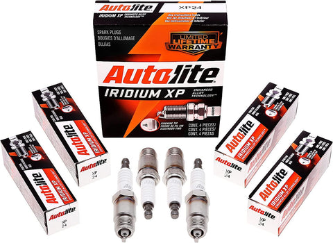 Autolite Iridium XP Automotive Replacement Spark Plugs, XP24 (4 Pack)