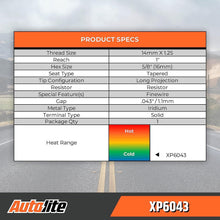 Autolite XP6043-4PK Iridium XP Spark Plug, 4 Pack