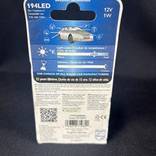 Philips 194 LED Bright White T10 Light bulbs 5050 W5W 2825 158 192 168 194 6000K