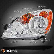 Fits 2005-2006 Honda CRV CR-V Headlights Replacement Lamps Left+Right 05 06