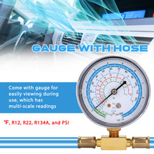 Air Conditioning Refrigerant Charge Hose with Gauge and BPV31 Bullet Piercing Valve