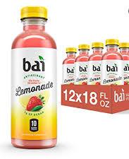 Bai Flavored Water, São Paulo Strawberry Lemonade, Antioxidant Infused Drinks, 18 Fluid Ounce Bottles, 12 Count