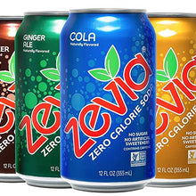 Zevia Zero Calorie Soda, Rainbow Variety Pack, Naturally Sweetened Soda, (24) 12 Ounce Cans; Cola, Ginger Root Beer, Cream Soda, Black Cherry, Dr. Zevia, Orange, Grape, and More Sugar Free Favorites