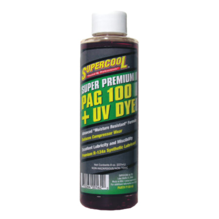 Supercool PAG Oil 100 Viscosity 8 oz. + U/V Dye