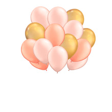 Andaz Press 50 Pcs Gold, Rose Gold and Peach Color Latex Party Balloon Set, Bridal Shower, Engagement, Bachelorette