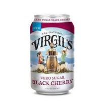 Virgil's Rootbeer Zero Black Cherry 12 oz Cans - Pack of 24