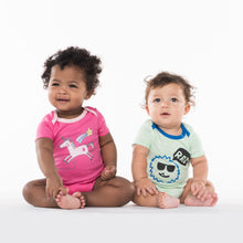 Little Star Organic Newborn Baby Girls Assorted Short Sleeve Bodysuit, 3-Pack