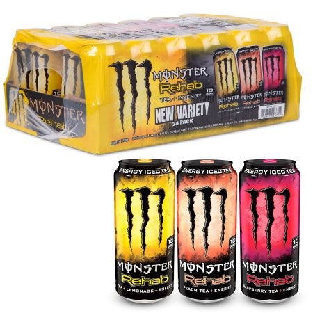 Monster Energy Rehab, Variety Pack, 15.5 Oz, 24 Ct