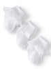 Jefferies Socks Baby and Toddler Girls Eyelet Lace Trim Turn-Cuff Socks, 3-Pack