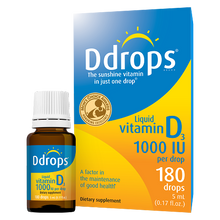 Ddrops Adult Vitamin D Liquid Drops, 1000 IU, 180 drops Ct