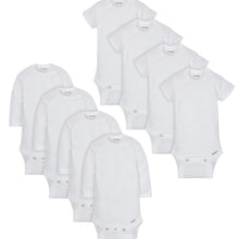 Onesies Brand Baby Boy or Girl Gender Neutral White Bodysuits Variety Short Sleeve & Long Sleeve, 8-Pack
