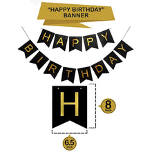 Gold 50th Birthday Decorations Kit – Large, Pack of 26 | Number 5 and 0 Party Balloons Supplies | Black Happy Birthday Banner | Perfect for 50 Years Old Décor