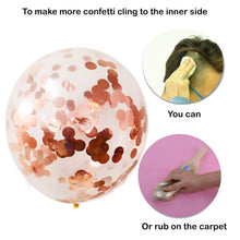 Rose Gold Confetti Balloons Pack of 60, 12 Inch, Great for Bridal Shower Decorations, Birthday Party