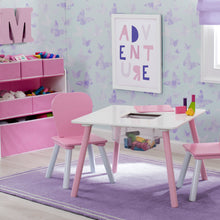 Delta Children 4-Piece Toddler Playroom Set, Pink/White