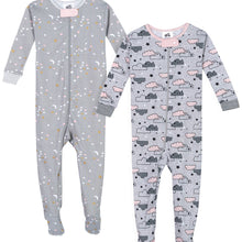 Just Born® Organic Baby Girls 1pc Snug Fit Footed Pajamas, 2-Pack (12M-24M)