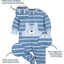 Gerber Baby Girl Zip Front Sleep N Play Pajamas, 2-Pack