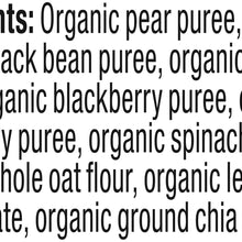 Plum Organics Mighty 4, Organic Toddler Food, Pear, Cherry, Blackberry, Strawberry, Black Bean, Spinach & Oat, 4oz Pouch (Pack of 6)