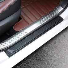 4x Carbon Fiber Car Interior Accessories Door Sill Scuff Welcome Pedal Stickers