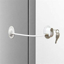 Willstar 2Pcs Refrigerator Door Lock with Keys Window Drawer Lock Freezer Door Lock Fridge Lock Baby Kid Safety Cabinet Lock