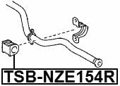 Rear Stabilizer Bushing D23 For Toyota Febest # TSB-NZE154R 1 Year Warranty