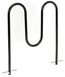 Global Industrial Wave Bike Rack, Black, Below Ground Mount, 5-Bike Capacity