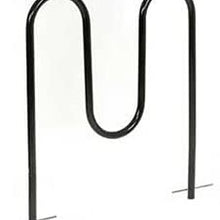 Global Industrial Wave Bike Rack, Black, Below Ground Mount, 5-Bike Capacity