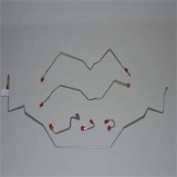 1995-1997 Ram 1500 & 2500 & 3500 (Two Wheel Drive, Rear Wheel ABS Only) Front Brake Line Kit; Stainless Steel
