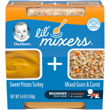 (Pack of 6) Gerber 3rd Foods Lil Mixers Baby Food, Sweet Potato Turkey with Mixed Grains and Carrot, 5.6 oz Tub