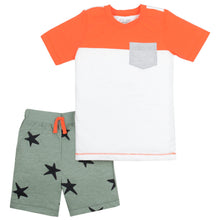 Little Star Organic Baby Toddler Boy Short Sleeve T-shirt & Shorts, 2pc Outfit Set