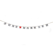 Ella Celebration Just Married Wooden Banner, Wood Letter Wedding Garland Sign, Reception Photographs, Party Decorations Photo Props (Just Married)