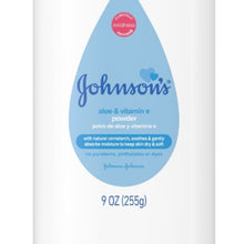 JOHNSON'S Baby Powder, Pure Cornstarch with Soothing Aloe & Vitamin E 9 oz