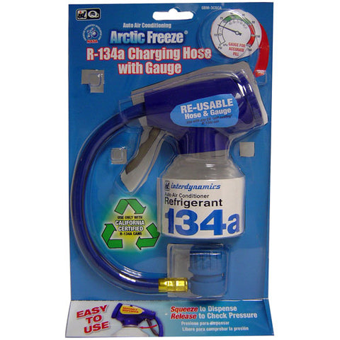 Arctic Freeze R-134a Charging Hose With Gauge, California Only