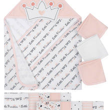 Gerber Baby Girls Organic Hooded Towel and Washcloths Bundle, 14-Piece Set