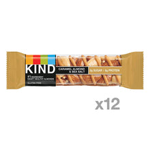 KIND Bars, Caramel Almond & Sea Salt, Gluten Free, 1.4oz, 12 Snack Bars