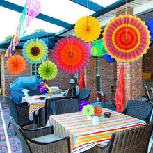 Cinco de Mayo Decorations - Fiesta Party Supplies Pack w/Colorful Paper Flowers, Hanging Paper Fans and Banner for Mexican Themed Party Decorations,Baby Shower, Bachelorette Party Carnivals - 43pcs