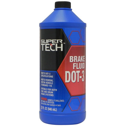 Super Tech DOT 3 Brake Fluid, 32 oz