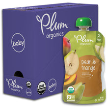 Plum Organics Stage 2 Organic Baby Food, Pear & Mango, 4 Ounce Pouch (Pack of 6)