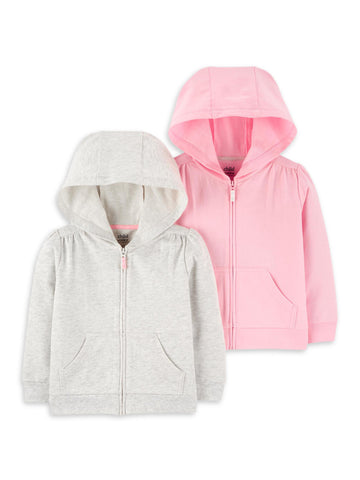 Child of Mine by Carter's Baby Girls & Toddler Girls French Terry Hoodie Sweatshirts, 2-Pack (12M-5T)