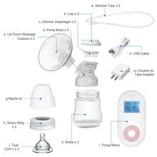 Costway Electric Double Breast Pump, Breast Pump, Portable Dual Suction Nursing Breastfeeding Pump
