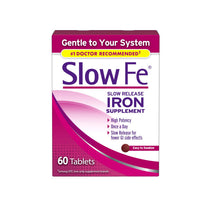 Slow Fe 45Mg Iron Supplement for Iron Deficiency, Slow Release, High Potency, Easy to Swallow Tablets - 60 Count