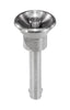 Kipp 03194-3112050 Stainless Steel Ball Lock Pin, Button Head Style, Self-Locking, Natural Finish, 94.6 mm Length, Metric