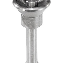 Kipp 03194-3110050 Stainless Steel Ball Lock Pin, Button Head Style, Self-Locking, Natural Finish, 93.6 mm Length, Metric