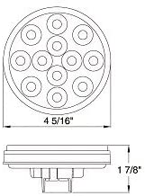 2 Red + 2 White 4" Round Led Stop Turn Tail Back-up Reverse Fog Lights Include Lights Grommet Plug for Truck Trailer RV - WE PAY YOUR SALES TAX