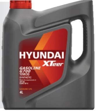 HYUNDAI Xteer Gasoline G700 10W30 Synthetic Motor Oil Car Engines, 1 Quart (1 Liter)