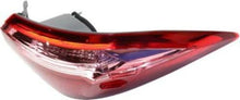 CPP TO2805130 Direct Fit Clear & Red Lens Tail Light for 17 Toyota Corolla