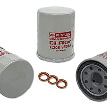 Set of 3 Genuine OEM 15208-9E01A Engine Oil Filter + Drain Plug 4STEED MOTORS 11026-JA00A Compatible with Nissan Infiniti